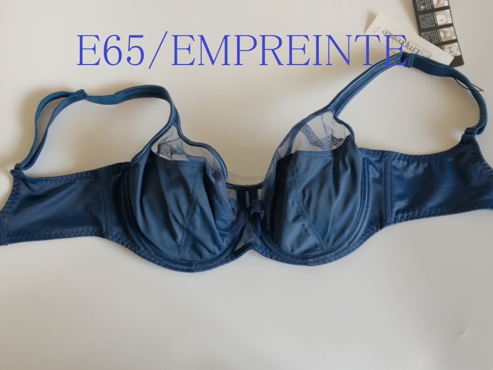 E65☆EMPREINTE オンプランテ高級海外 ブルー フルカップブラ拍卖