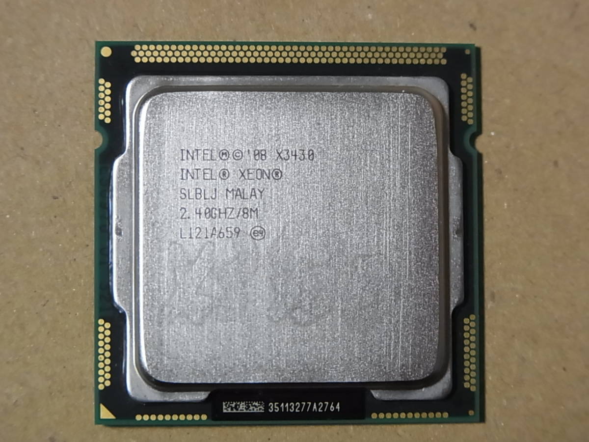 ▼Intel Xeon X3430 SLBLJ 2.40GHz 8MB Lynnfield LGA1156 4コア 4スレッド (Ci0616)拍卖