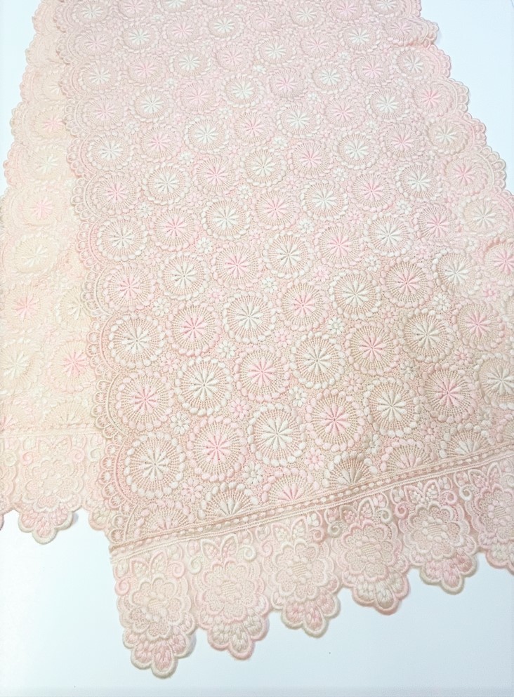 花とら●リサイクル和装小物 ショール ピンク ウール 花 リメイク 素材 230709拍卖