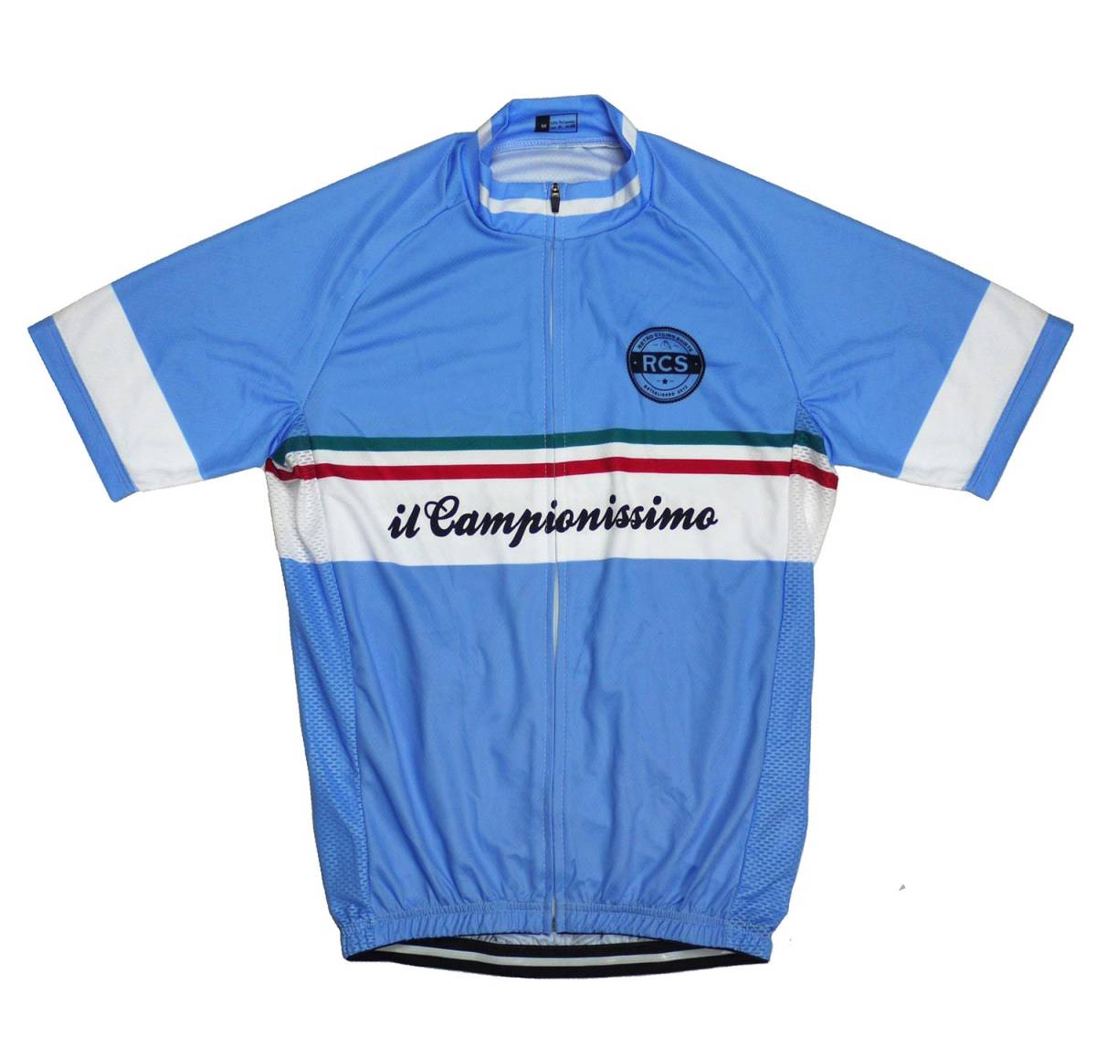 新品 サイクルジャージ Lサイズ レトロデザイン No3 フルジップ イタリア 半袖 ウェア メンズ サイクリング スポーツ MTB ロードバイ拍卖