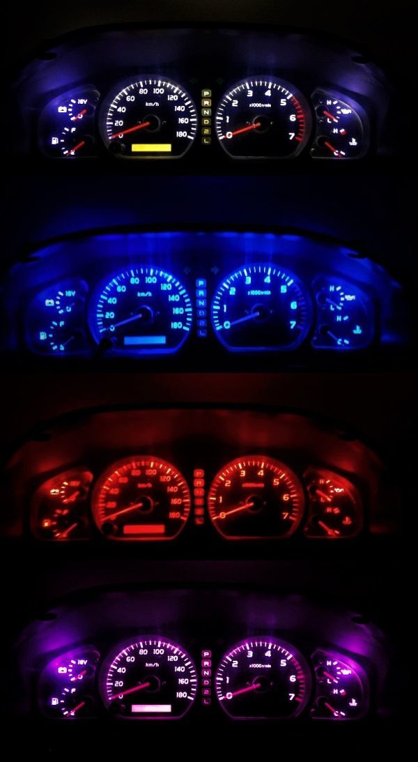 ランドクルーザー J100 / J101 (前期) メーターLED照明1台分セット!★ ピンク拍卖