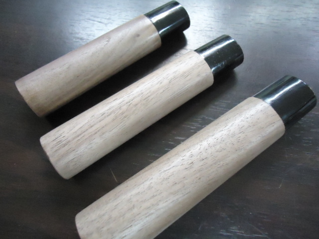 定形外140円 高級ウォーナット(くるみ)出刃包丁柄 5・6・7寸 いずれか一本拍卖