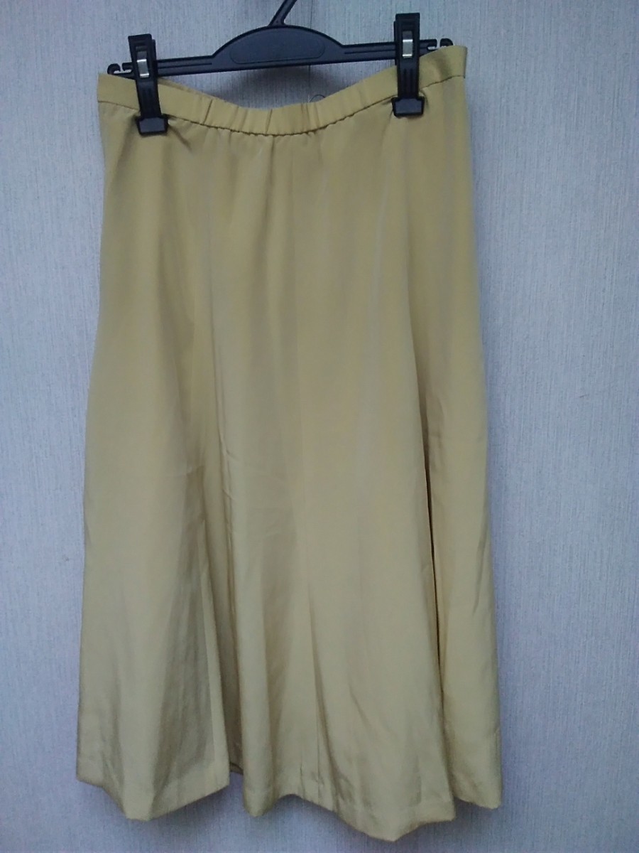 シルキーなイエロースカート 13号 Lサイズ★定価約4万円相当 国産 ノナ nona グンゼ拍卖