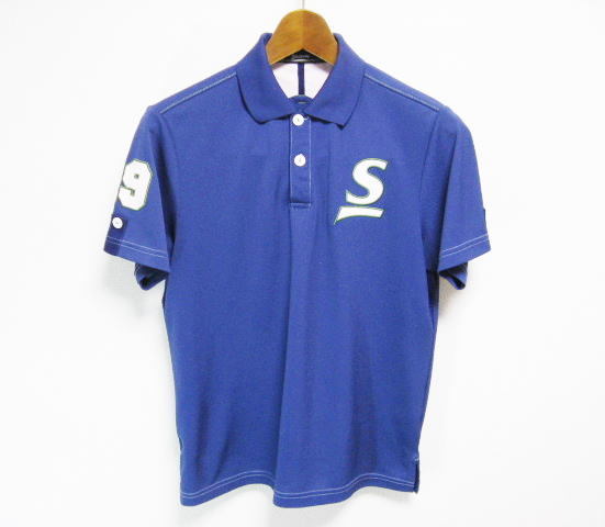 SRIXON スリクソン 半袖ポロシャツ Lサイズ 紺 拍卖