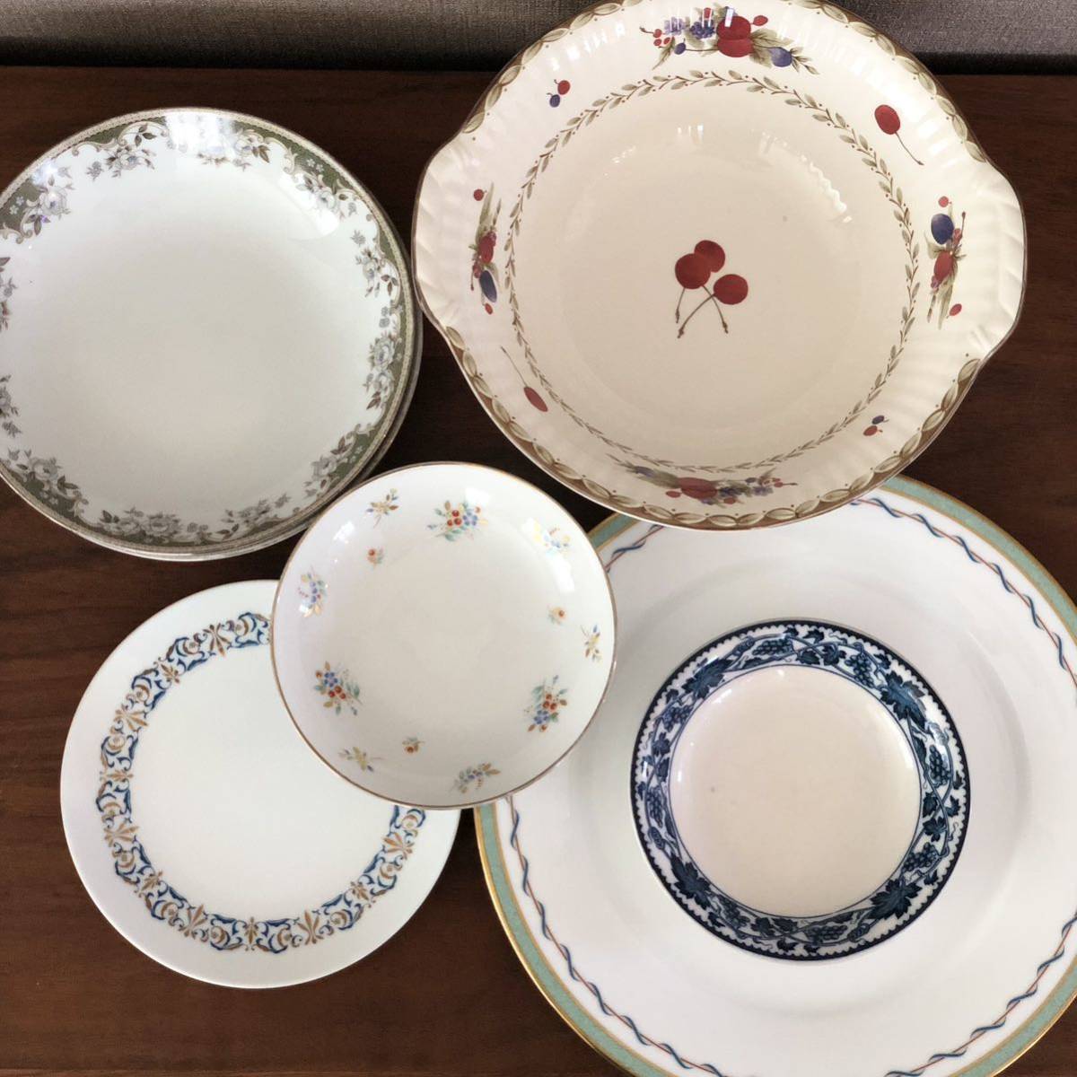 ノリタケ 大皿 中皿 小皿 CHINA DOUBLE PHOENIX 7枚まとめ拍卖