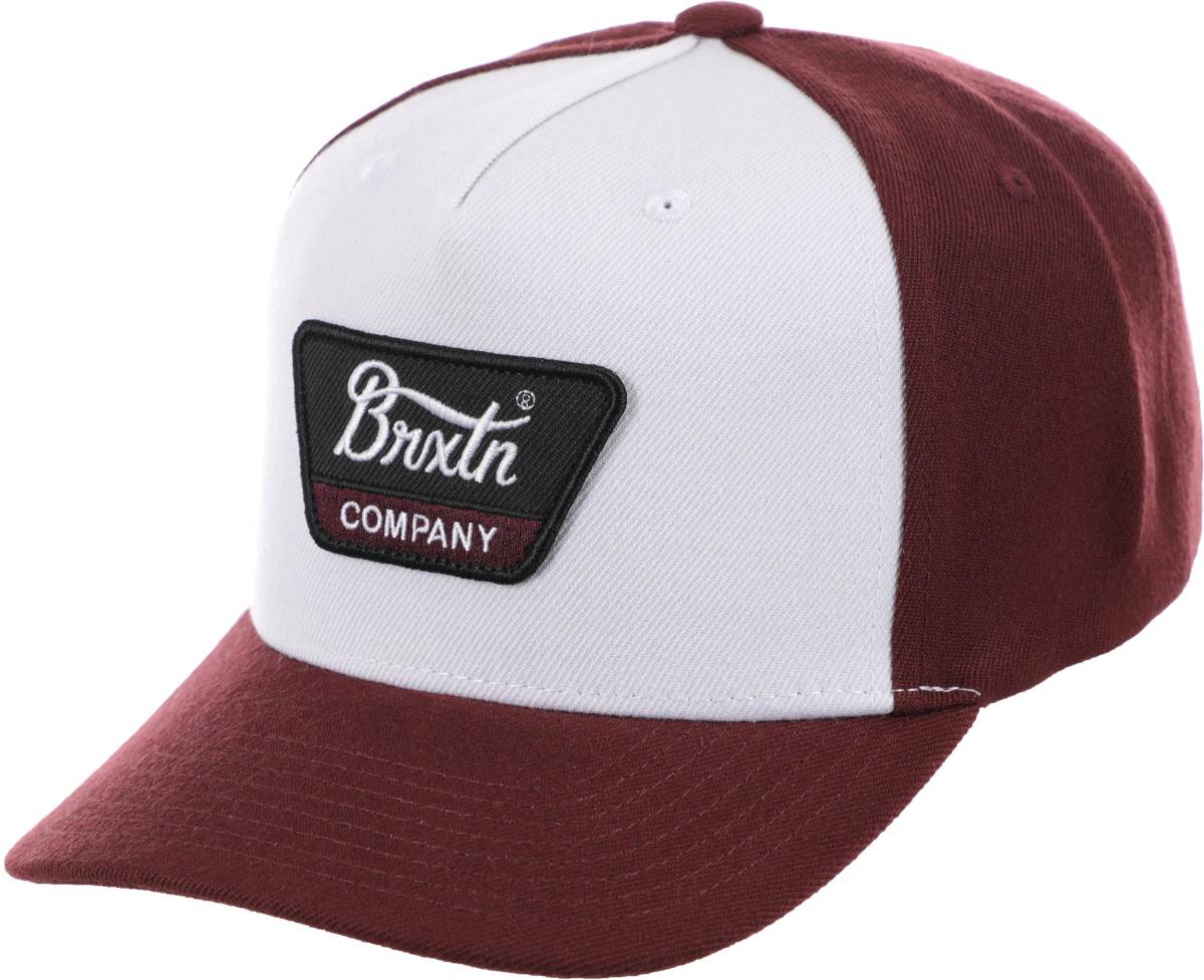 Brixton Linwood C MP Snapback Hat Cap Mahogany/Off White キャップ 拍卖