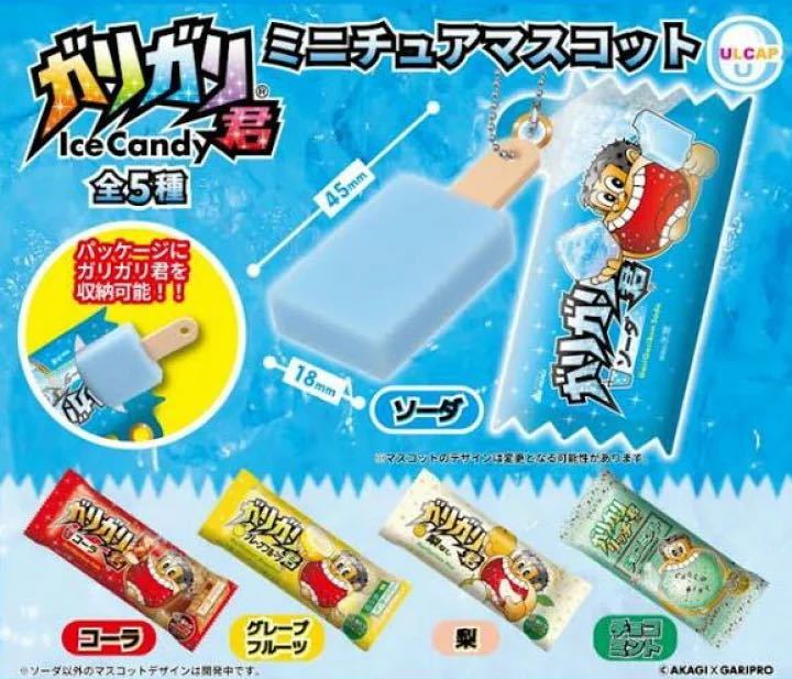 ガリガリ君 ミニチュアマスコット 全5種セット(カプセル)ガチャ拍卖