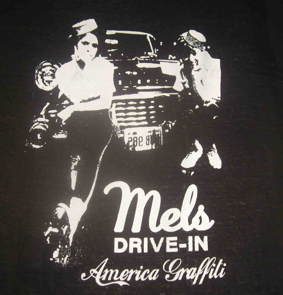 American Graffiti アメリカン・グラフィティ ローラースケートのウエイトレス ★ 黒地に白 Tシャツ M・L・2L. 3L の4サイズあり拍卖