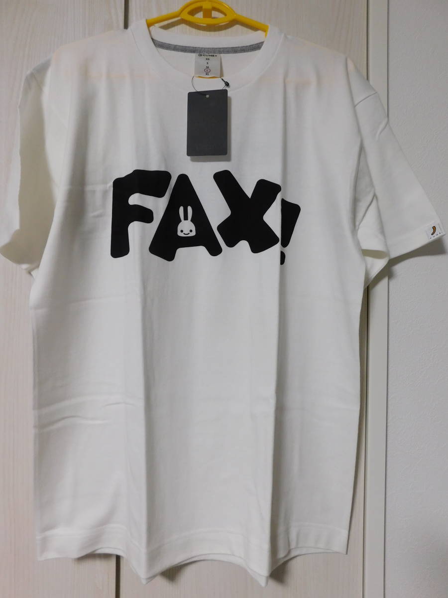 新品未使用タグ付き CUNE Tシャツ FAX! 白 サイズL 綿100% キューン うさぎ ウサギ拍卖