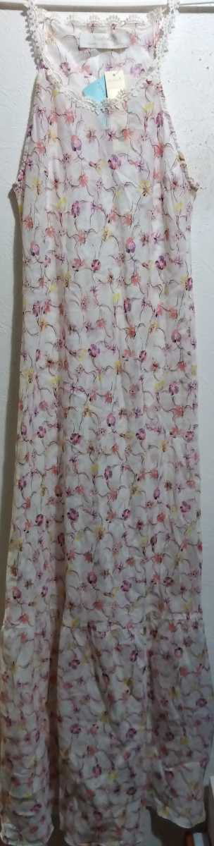 値下げ 新品タグ付き aquagirl クリスティーナティ Kristina Ti ノースリーブ キャミワンピース 40サイズ 花柄 イタリア製 220729拍卖