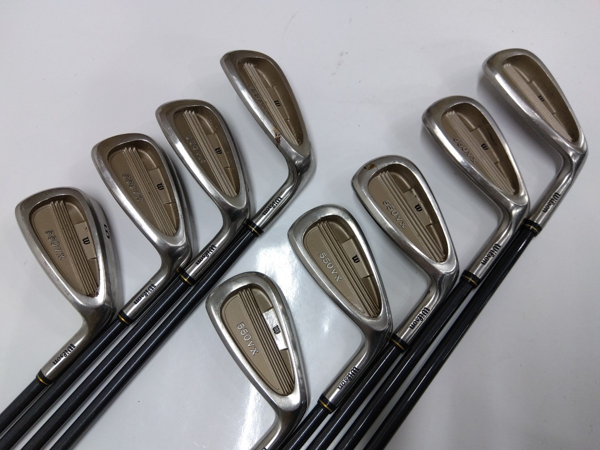 ★Wilson ウィルソン 550VXアイアン9本(3-5,7-9,P,A,S)セット フレックス不明 NEW CONCEPT STRUCTURE メンズ右 550VXアイアンセット☆拍卖