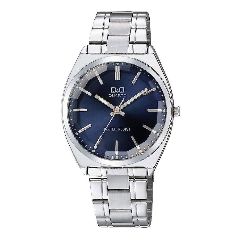 シチズン 腕時計 日本製ムーブメント アナログ 防水 フリーアジャスト メンズ/紳士 シルバー/ネイビー QB78-212/3607/送料無料メール便拍卖