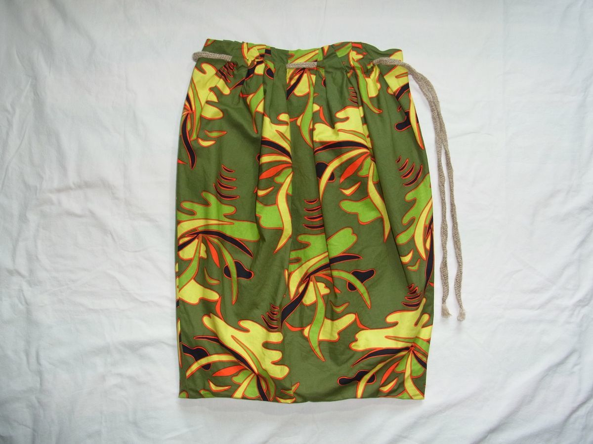 ★ イタリア製 MARNI マルニ ボタニカル柄 コットン スカート size38 グリーン ★古着 麻紐 国内正規品 フラワープリント 花柄拍卖