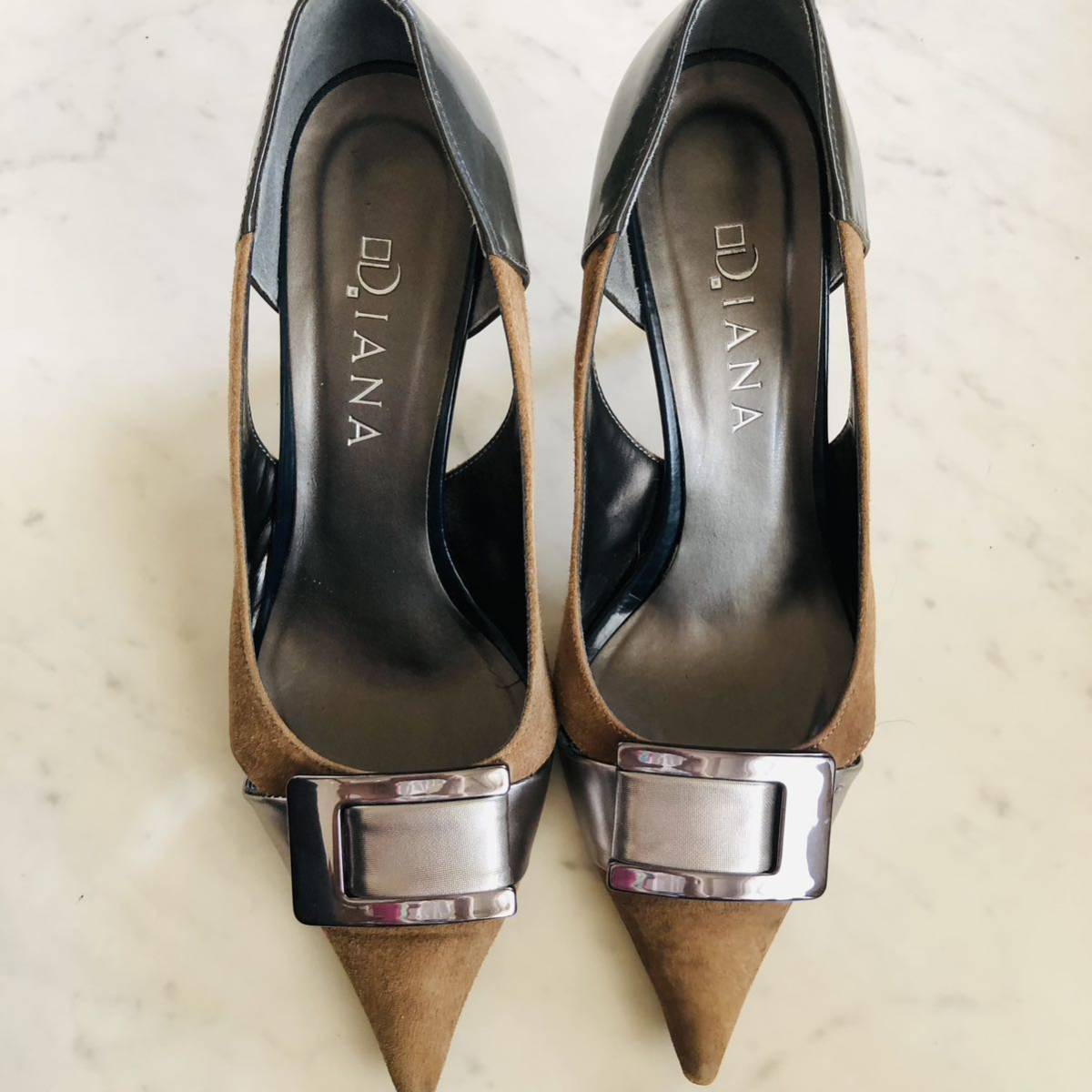 【DIANA】ダイアナ パンプス スェード牛革 24㎝拍卖