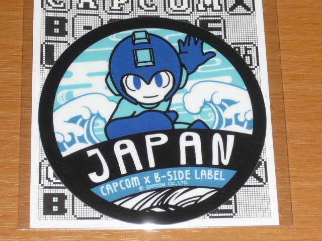 ◆ロックマン ステッカー◆JAPAN ロゴ丸型◆B-SIDE LABEL◆カプコン◆拍卖