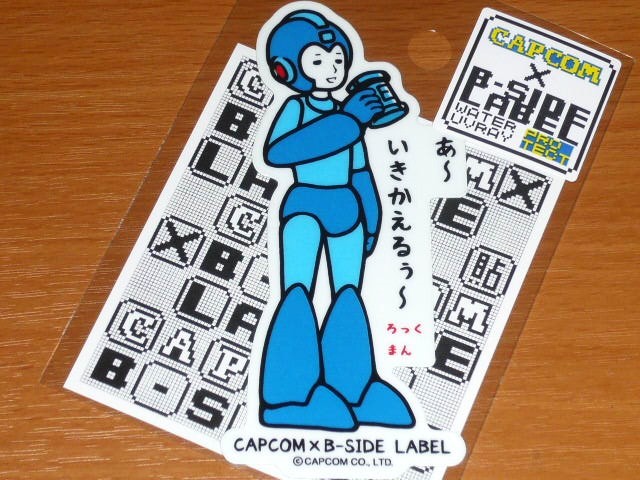 ◆ロックマン ステッカー◆いきかえるぅ~◆B-SIDE LABEL◆カプコン◆拍卖