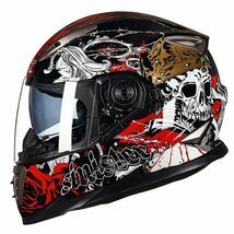 TZX516★人気商品 オフロード フルフェイスヘルメット 激安品 ダブルシールド UVカット 8色選択可L拍卖