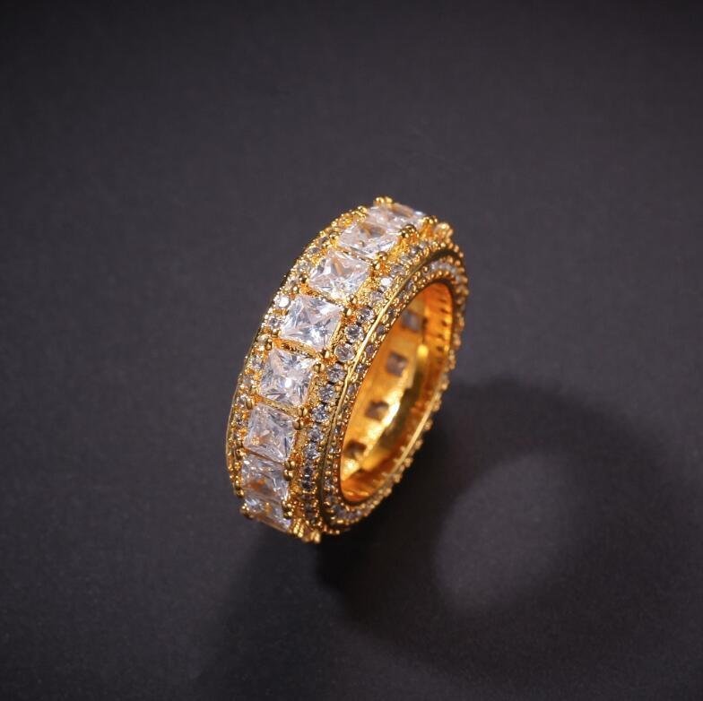 ZJM345 高級感 大人気 格安 メンズ レディース 指輪 ゴールドジルコン Czダイヤ 18KGP リング 13号~23号 高品質 新品 AAA級拍卖