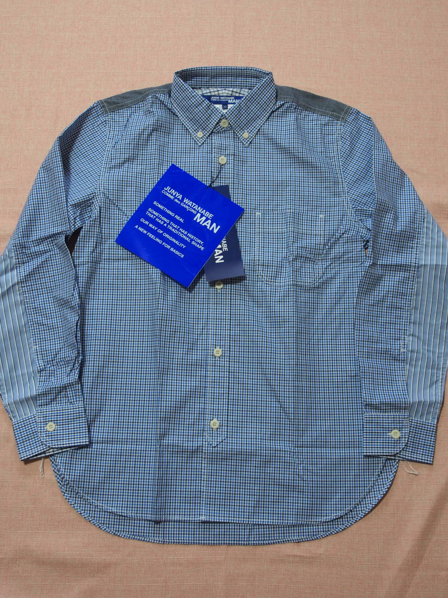 【未使用新品】ジュンヤワタナベマン★JUNYA WATANABE COMME des GARCONS MAN★ギンガムチェックシャツ★XS★COMME des GARCONS 拍卖