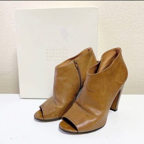 Maison Martin Margiela メゾン マルタン マルジェラ♪レザー オープントゥ サンダル ブーツ 40 大きいサイズ拍卖