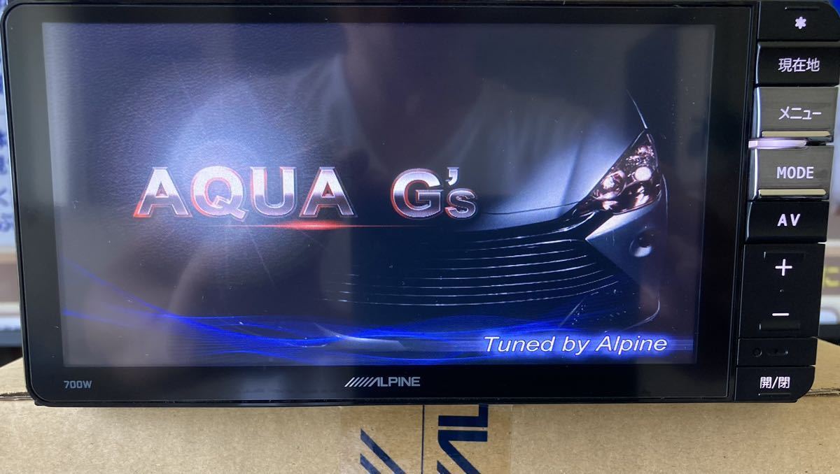 【2017年版】アルパイン 700W 10後期 アクア G's 7インチワイド 新品地デジフィルム GPS ステリモケーブル 純正バックカメラ変換ケーブル拍卖