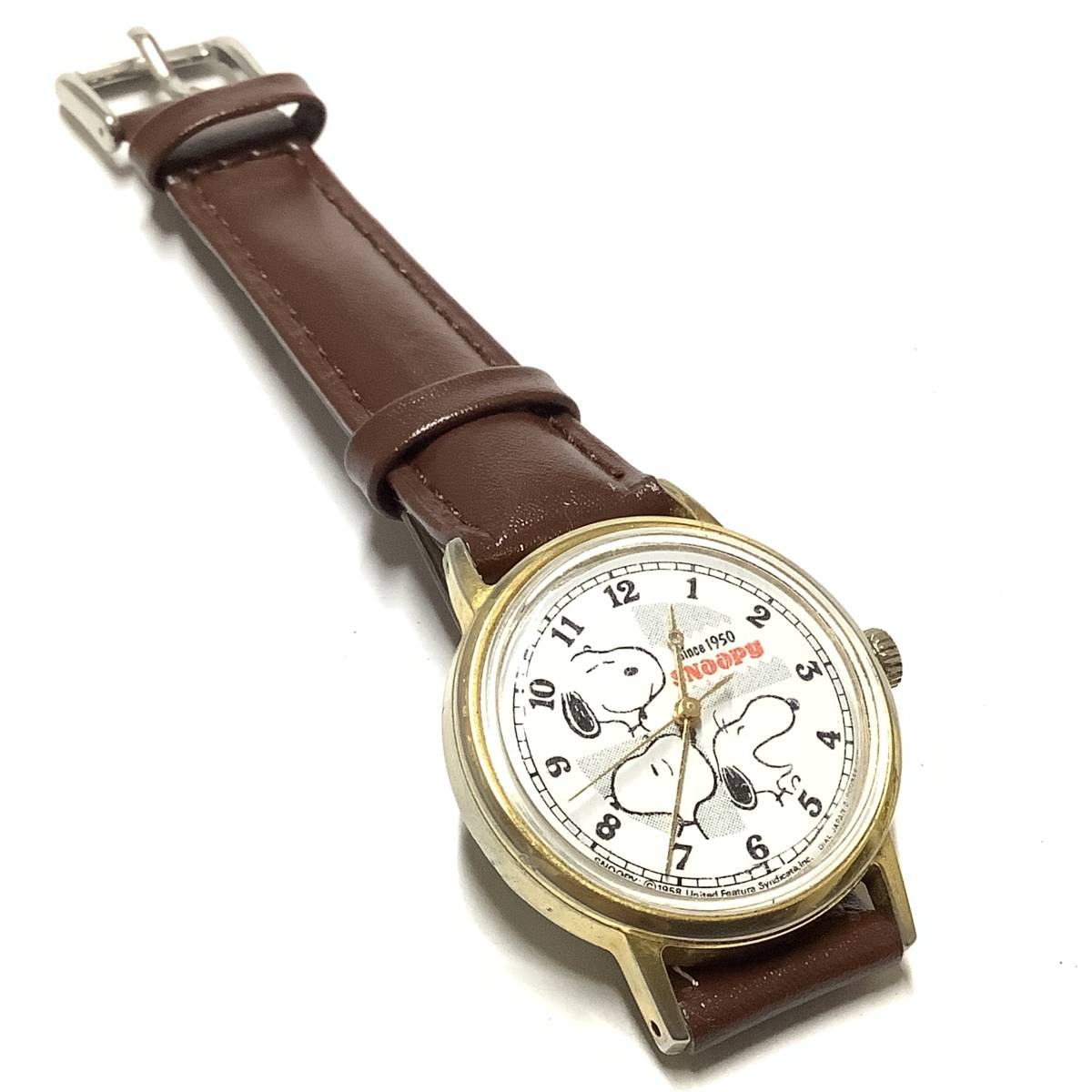 【昭和レトロ・希少ビンテージ、稼働中】シチズン CITIZEN Q&Q スヌーピー 手巻き 機械式 腕時計 キャラクターウォッチ拍卖