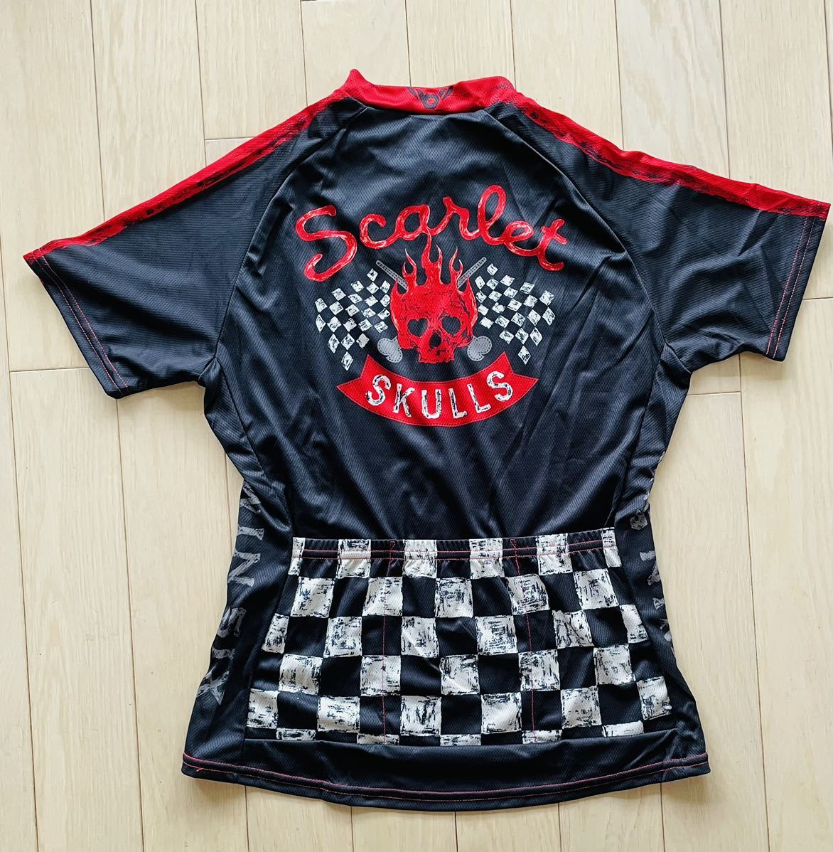 未使用◆TWIN SIX◆サイクルジャージ◆Scarlet Skulls◆Lサイズ拍卖