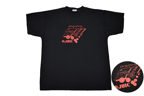 Y-6120★送料無料★JUIC ジュウイック 卓球 ping-pong ピンポン★ブラック黒色 通気性の良さそうな生地感 半袖 T-シャツ 3L拍卖