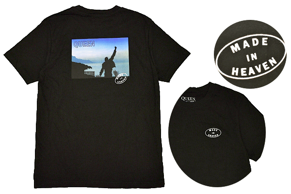 Y-6196★送料無料★美品★QUEEN OFFICIAL MERCH Made In Heaven メイド イン ヘヴン クイーン公式 GU★ブラック黒色 半袖 T-シャツ S拍卖