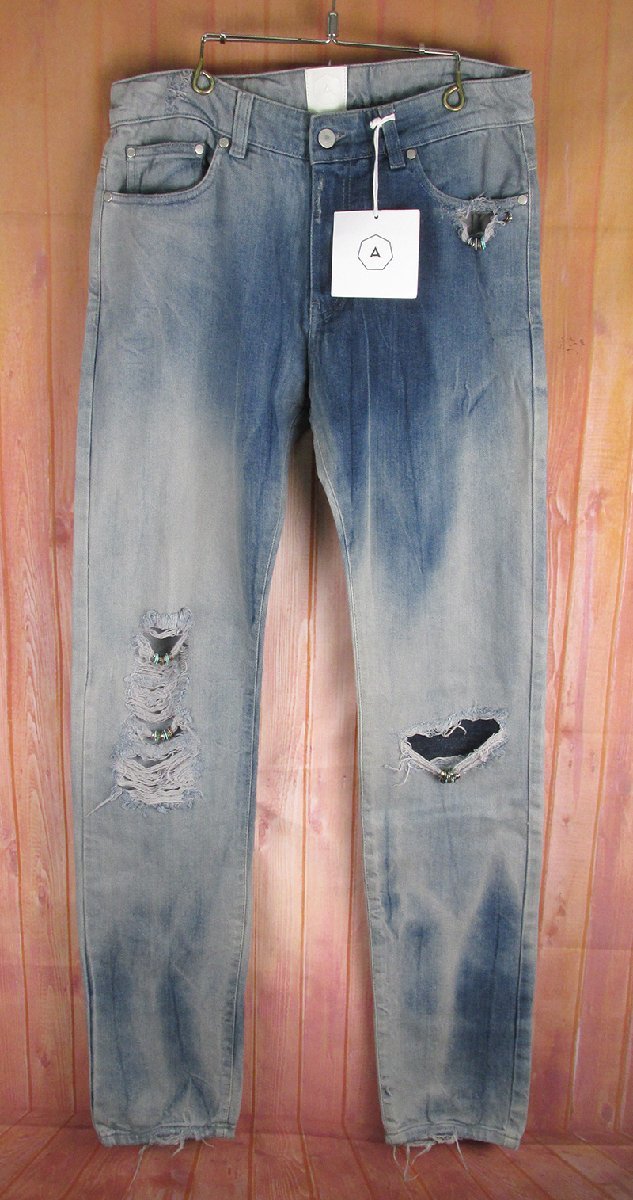 LYP16818 ALCHEMIST アルケミスト SONNY ストレッチ デニムパンツ ジーンズ ダメージ加工 W30 未使用拍卖