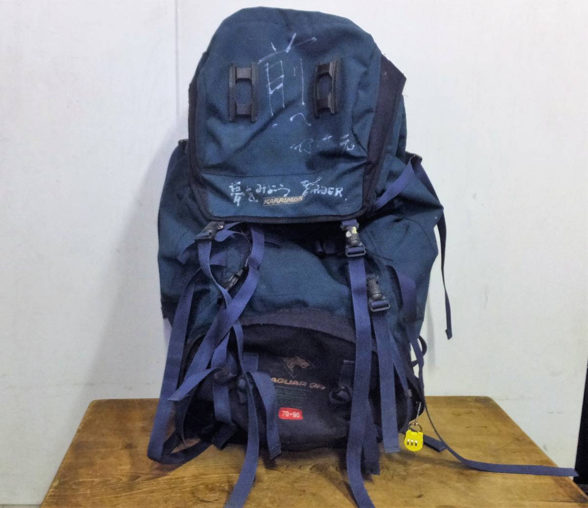 ▲て-89 リュックサック カリマー ジャガーGR 70-90 ks-60ht 中古 大容量 ポケット多数 登山 ザック バックパック 高87幅56cm重さ2.4kg拍卖