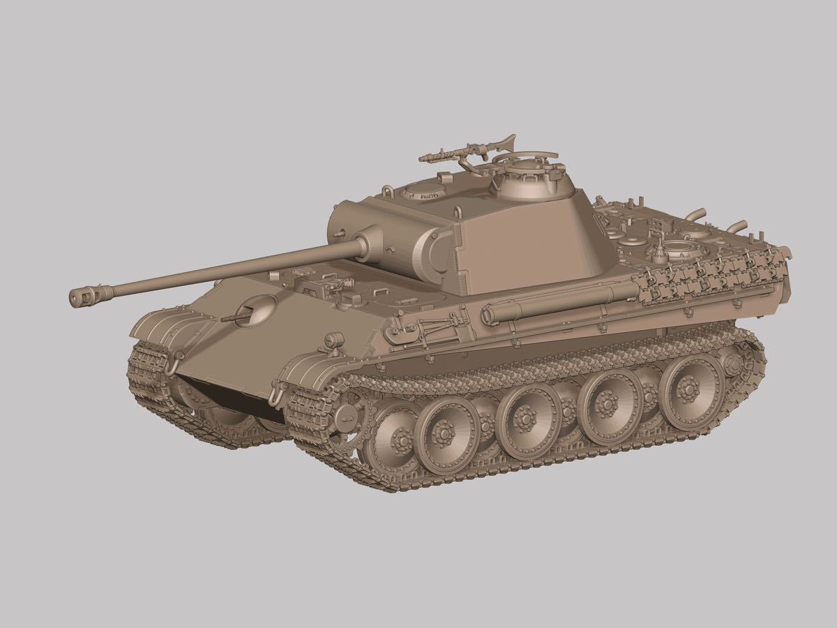 1/144レジンキット 未塗装 WWⅡ ドイツ軍 V号戦車パンターG型中戦車 Aワールドタンクミュージアム【同梱可】230603拍卖