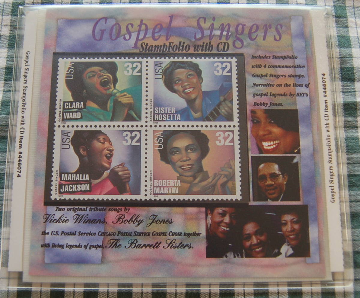 ゴスペル【送料無料】1998 USA【切手発行記念CD】切手4枚ブロック付き 中古美品拍卖