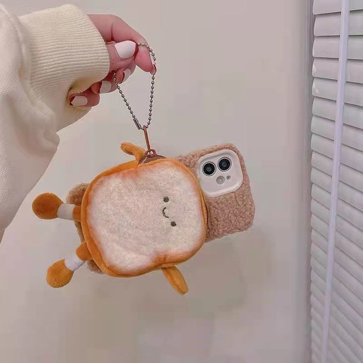 iPhone13 Mini ケース iPhone 13mini カバー 5.4インチ スマホケース 保護カバー トースト パン 背面カバー 小銭入れ 収納 かわいい拍卖