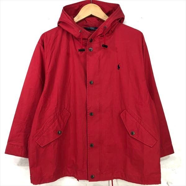 RALPH LAUREN ラルフローレン 90's 三角タグ コットン パーカー SIZE: 150 レッド 赤 キッズ レディース LH632023071902拍卖