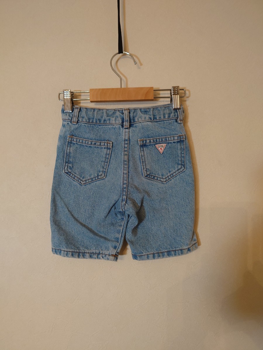 GUESS キッズ用 デニムショートパンツ ショートパンツ 95cmサイズ 2才サイズ 女の子用 女児 ガールズ ゲス 90cm 100cm ジーンズ拍卖