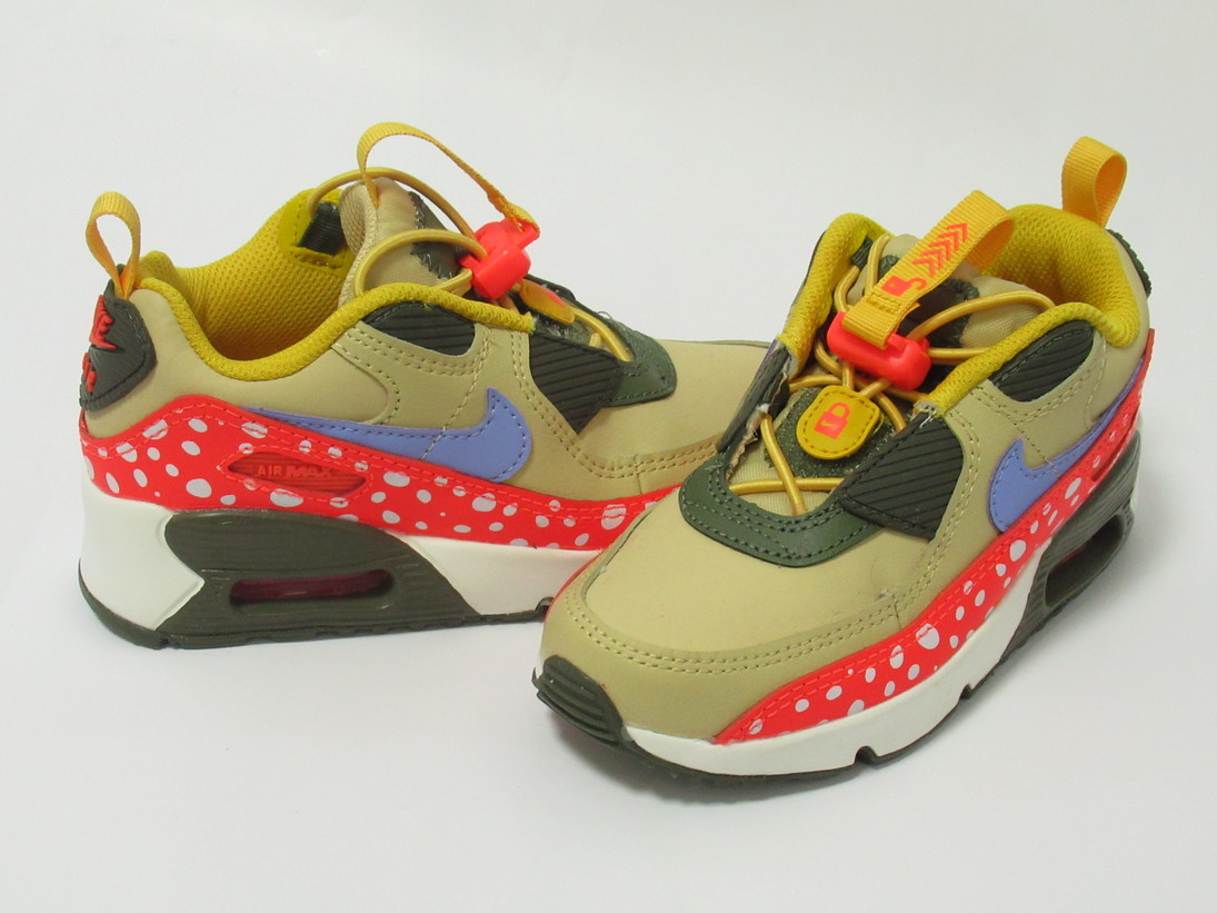 NIKE AIR MAX 90 TOGGLE SE BP マルチカラー 18.5cm ナイキ エアマックス 90 ゴム紐 スリッポン キッズ DR0419-200拍卖