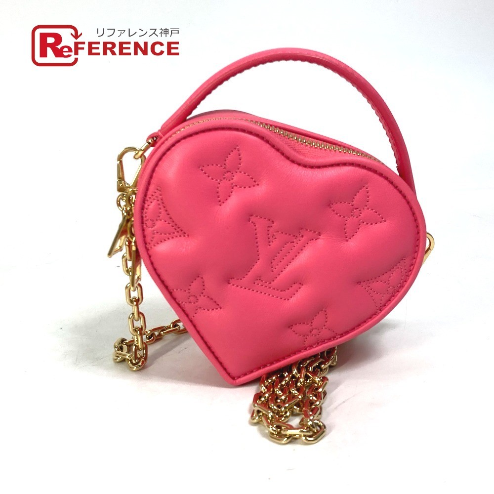 LOUIS VUITTON ルイヴィトン M81893 モノグラム バブルグラム ポップマイハートポーチ チェーンショルダーバッグ ドラゴンフルーツ ピンク拍卖