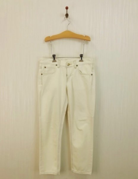 LU0268 ○送料無料 古着 Lee リー レディース ストレート デニム パンツ Sサイズ ホワイト ベーシック オールシーズン カジュアル ジーパン拍卖
