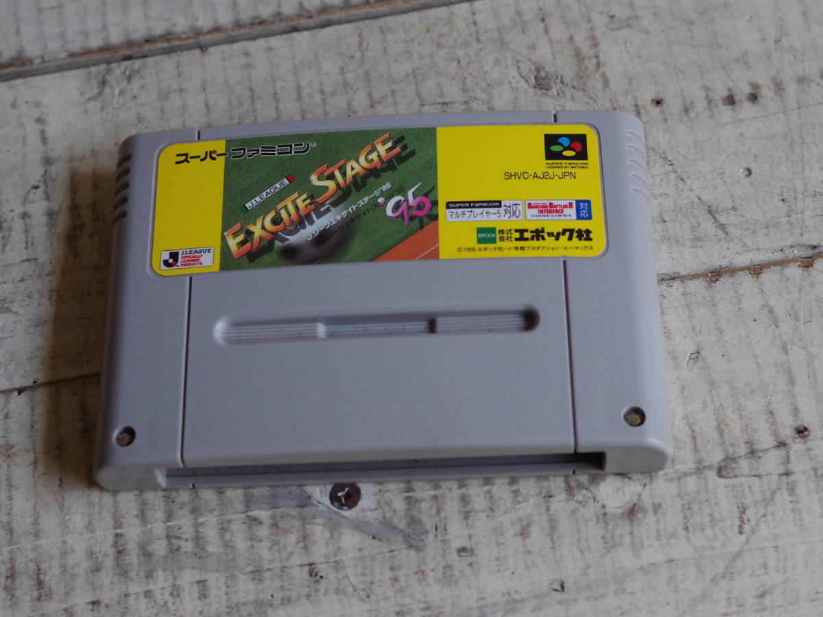 M9684 名作スーパーファミコン サッカー J.LEAGUE EXCITE STAGE 95 エキサイトステージ95 カセット 本体のみ ゆうメール180円 (0507)拍卖