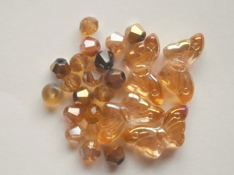 ガラスビーズ★蝶々★タイプ B★ブラウン系★ g拍卖