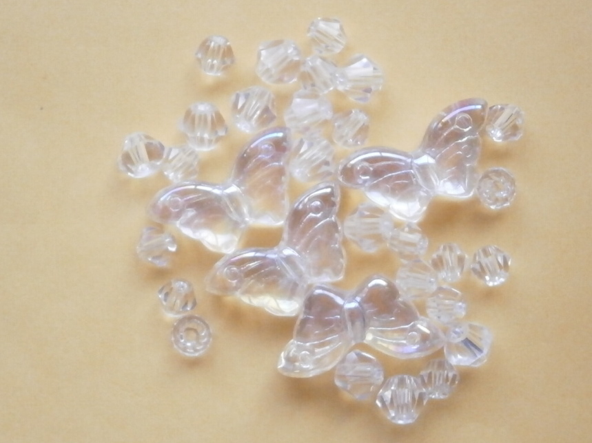 ガラスビーズ★蝶々★タイプ B★オーロラ系★e拍卖