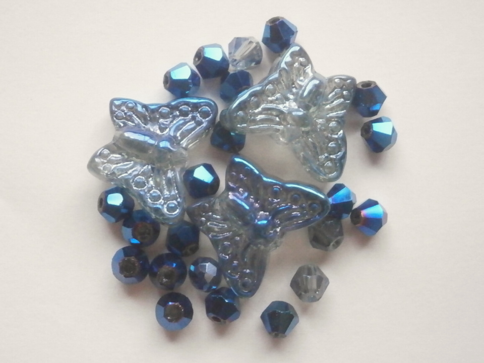 ガラスビーズ★蝶々★タイプ F★モリオン系★B拍卖