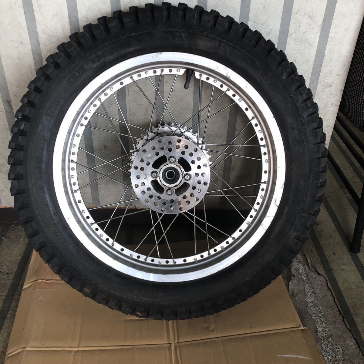 YAMAHA.ヤマハ.TY250Z.純正リアホイールASSY.中古品.4GG.スコテッシュにも拍卖