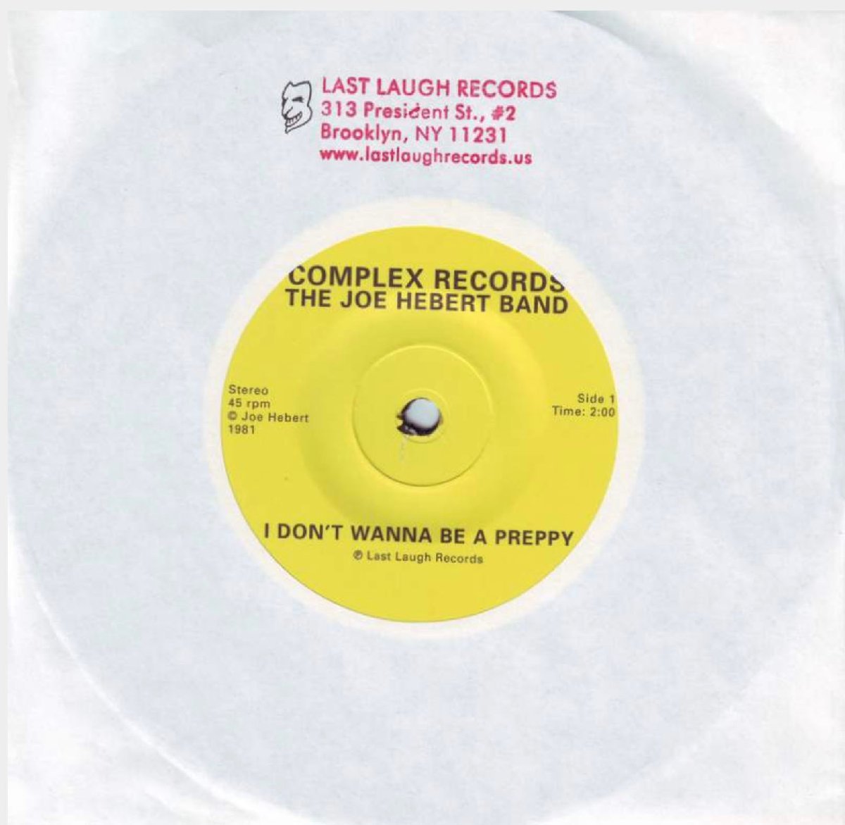 JOE HEBERT BAND, THE-I Don't Wanna Be A Preppy (US 限定プレス正規再発拍卖