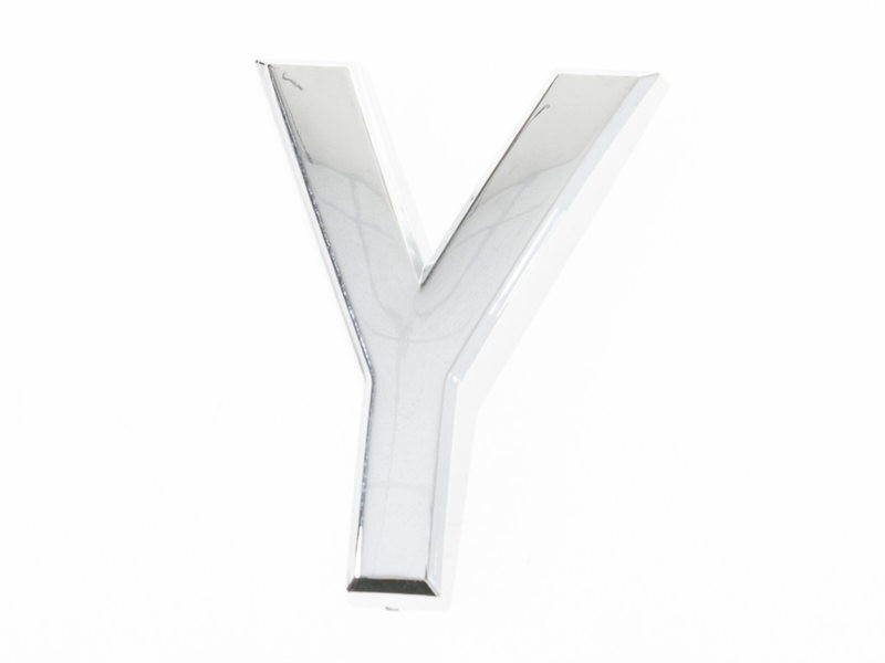 5CM 英字 アルファベット エンブレム ステッカー シール シルバー#Y拍卖