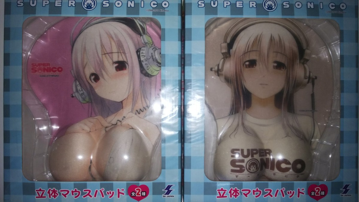 (2種類)(新古品・未開封品)すーぱーそに子 立体マウスパット拍卖