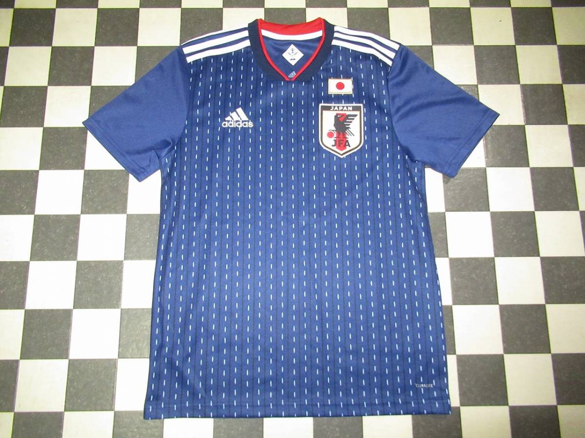 ★アディダス★美品 S 2018 日本代表 ホーム レプリカユニフォーム 半袖 ナイトブルー拍卖