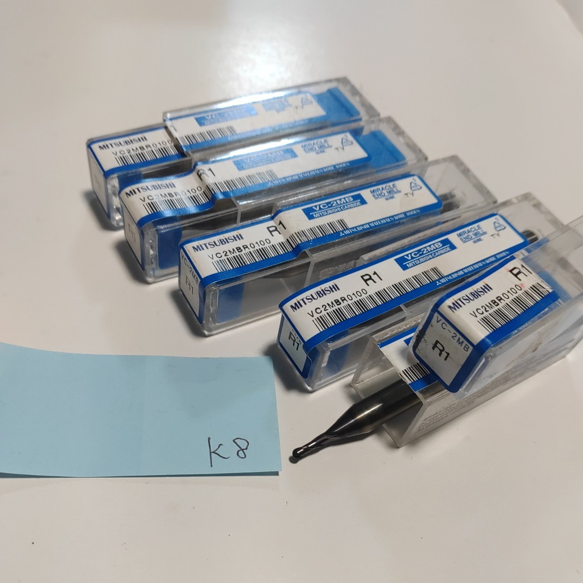 k8 Mitsubishi 三菱 超硬エンドミル 超硬ボールエンドミル R1 5本 ミツビシ拍卖