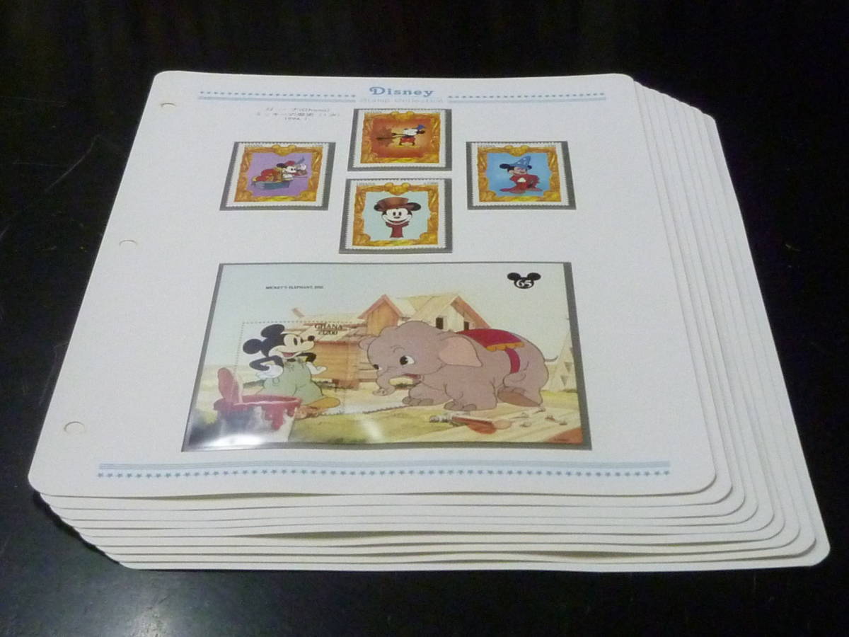 23L P ディズニー切手 1994年の9-2 ガーナ ミッキーの歴史・他 計9リーフ 未使用NH・美品 ※説明欄必読拍卖